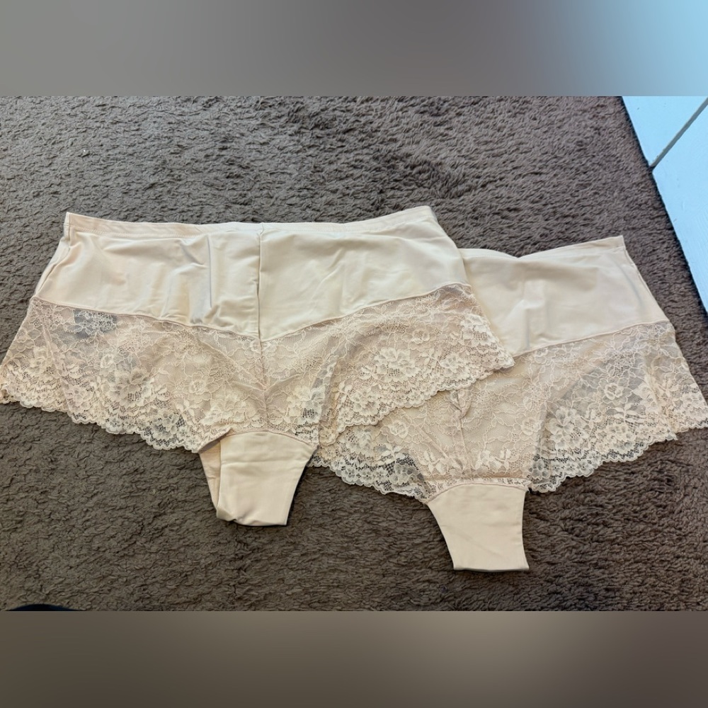 2 FOR $20 H&M Light Shape Shaping Briefs Cheeky BeigeLace Tummy Control 2 Pk 4XL - Picture 3 of 6